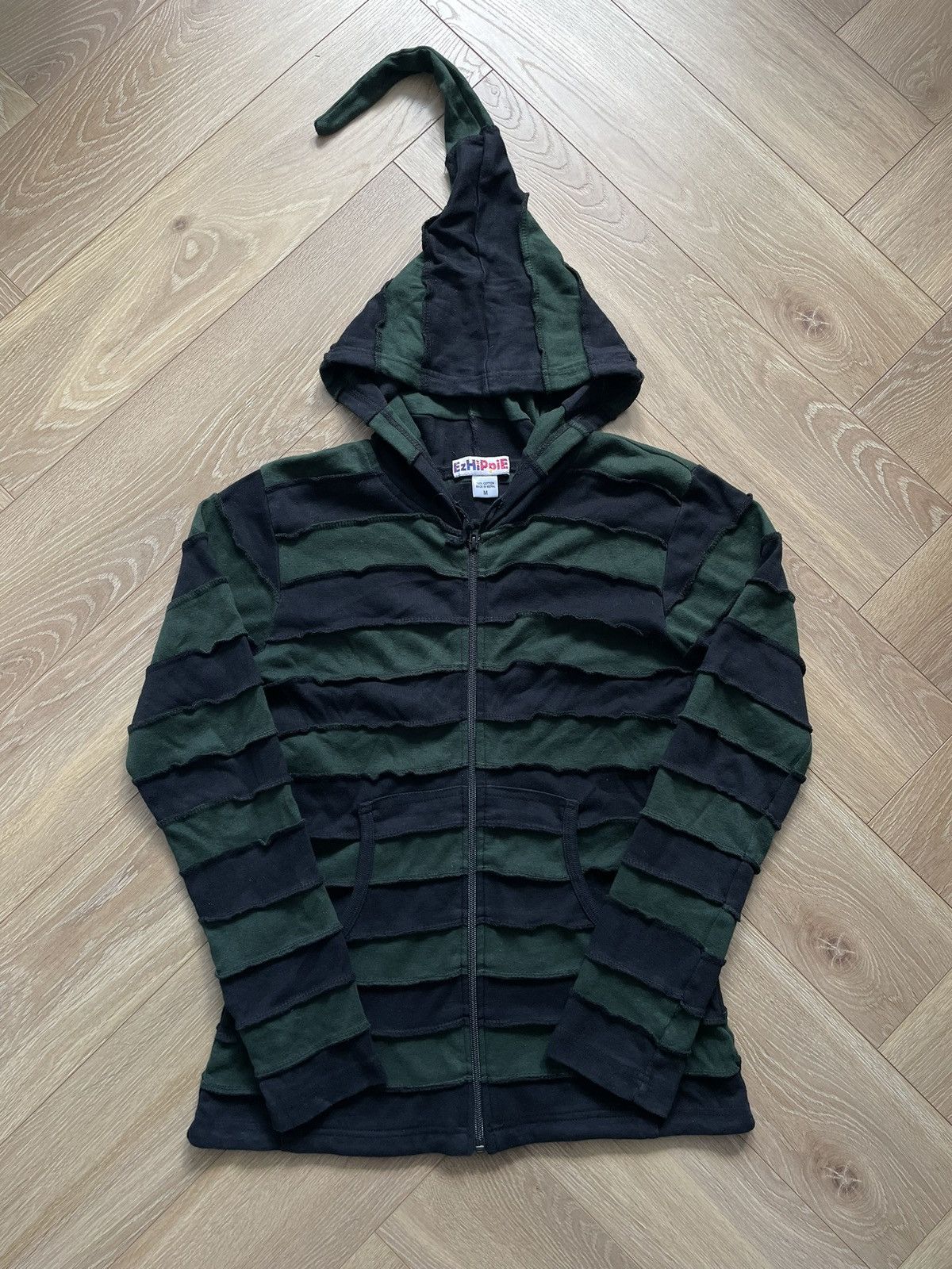 Other Nepal Vintage Y2k Zip Striped Hoodie Hippie Elf Avant Garde Size US S / EU 44-46 / 1 - 1 Thumbnail