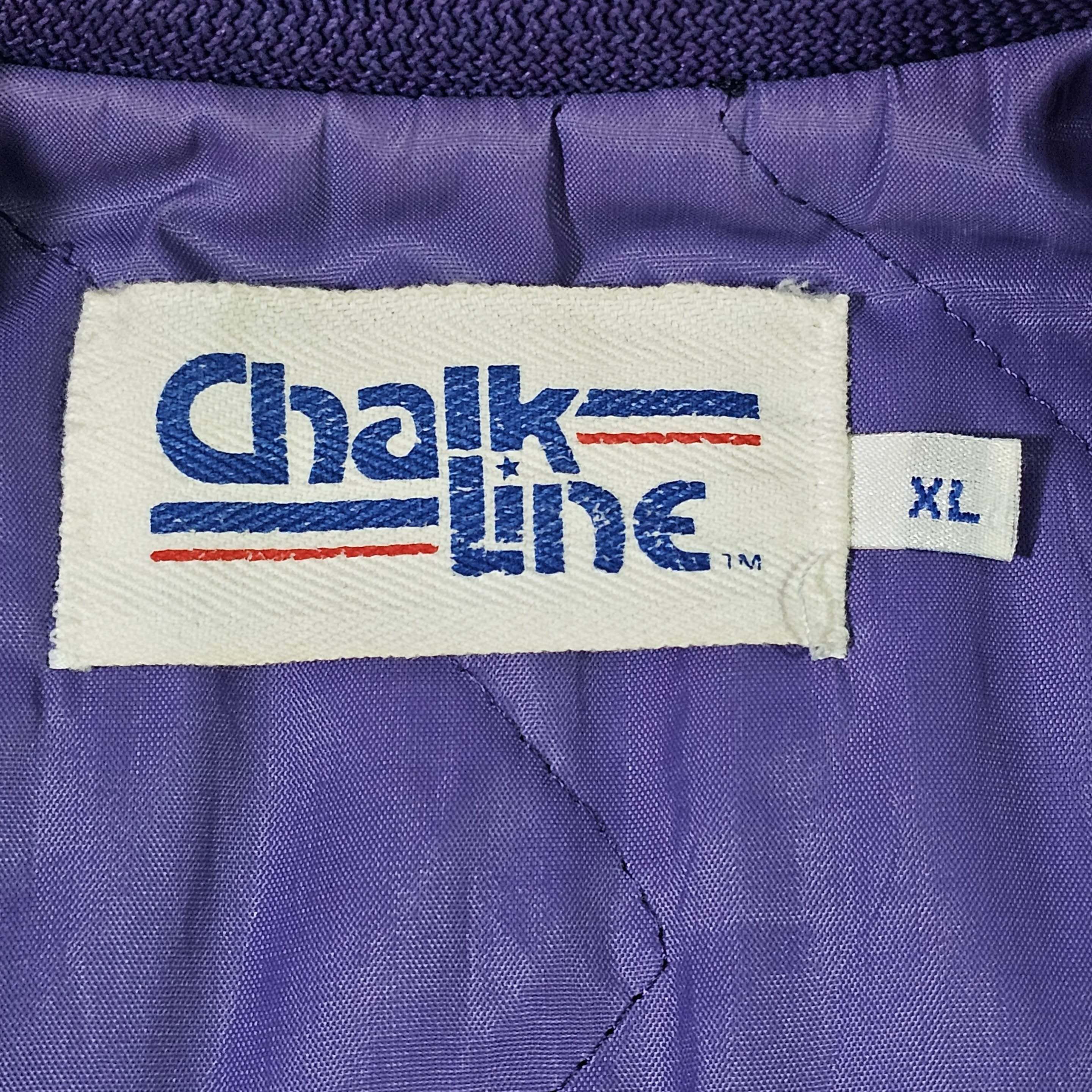Vintage Minnesota Vikings Vintage 80s Chalk Line Satin Bomber Jacket Size US XL / EU 56 / 4 - 5 Thumbnail