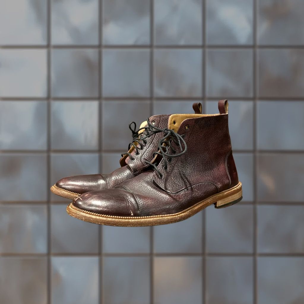 Drome TAFT Rome Boot Sz 46 Brown Pebbled Leather Made In Spain Size US 13 / EU 46 - 1 Thumbnail