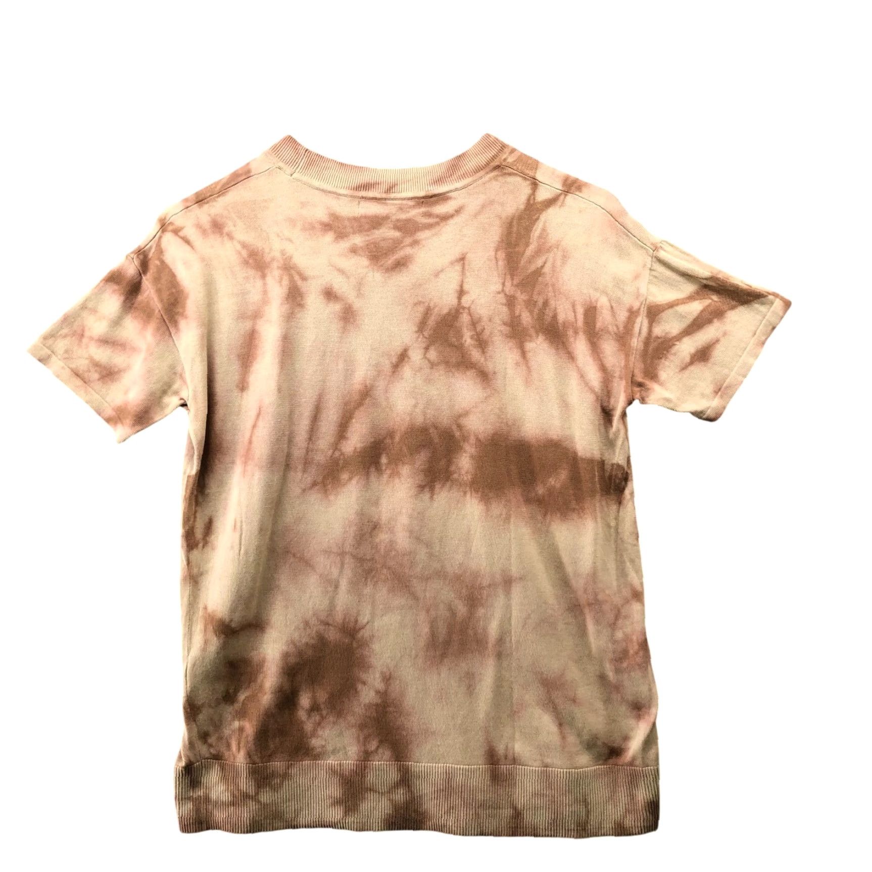 Banana Republic Banana Republic Sweater Womens XS Short Sleeve Cotton Beige Brown Tie Dye Size XS / US 0-2 / IT 36-38 - 2 Thumbnail