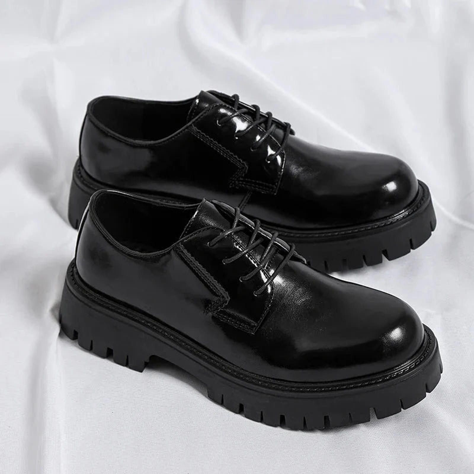 Leather Faux Leather Mapo Lace Up Chunky Shoes Size US 7 / EU 40 - 5 Thumbnail