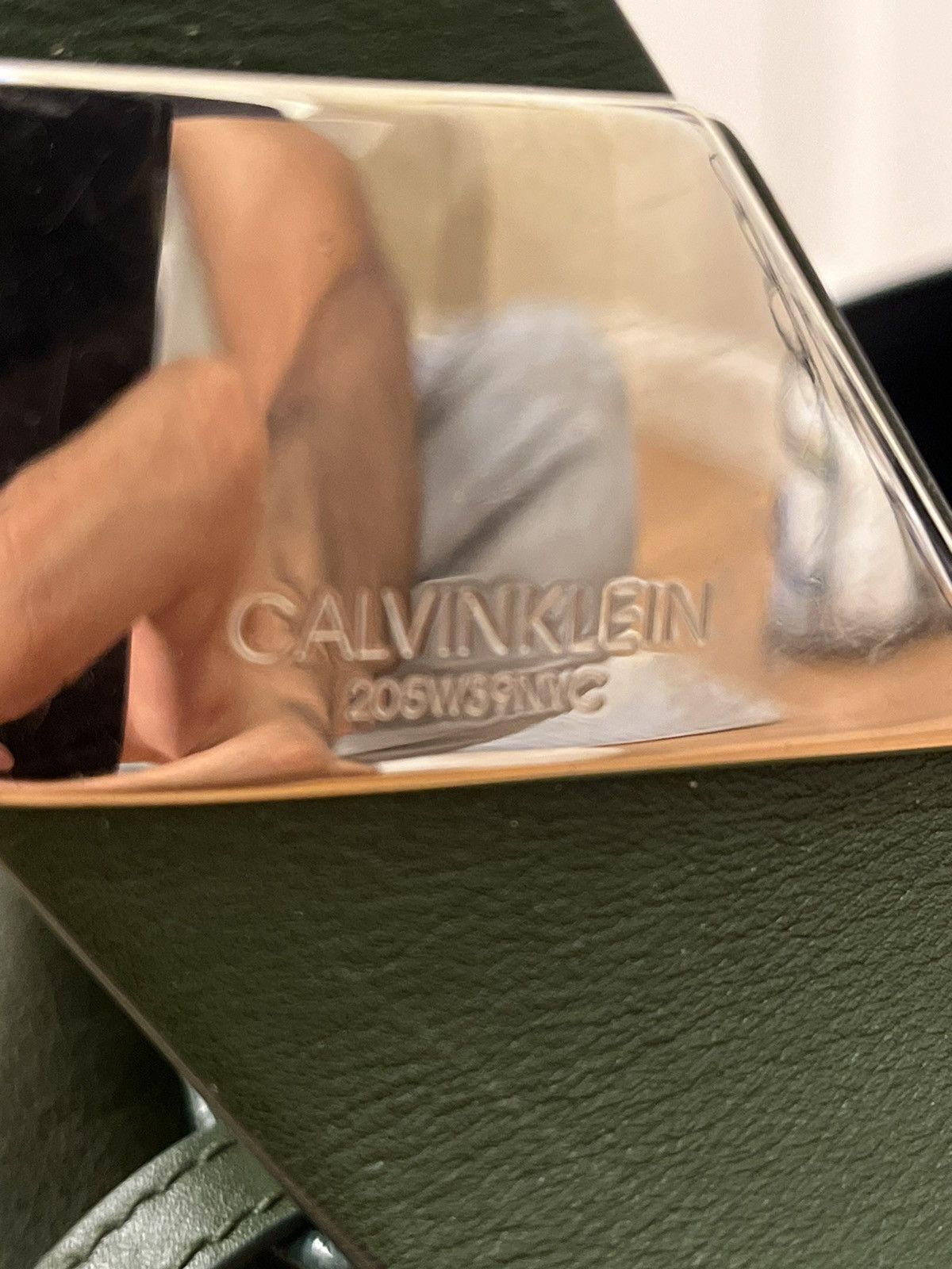Calvin Klein 205W39NYC Calvin Klein 205W39NYC Green Leather Bucket Bag Size ONE SIZE - 16 Thumbnail