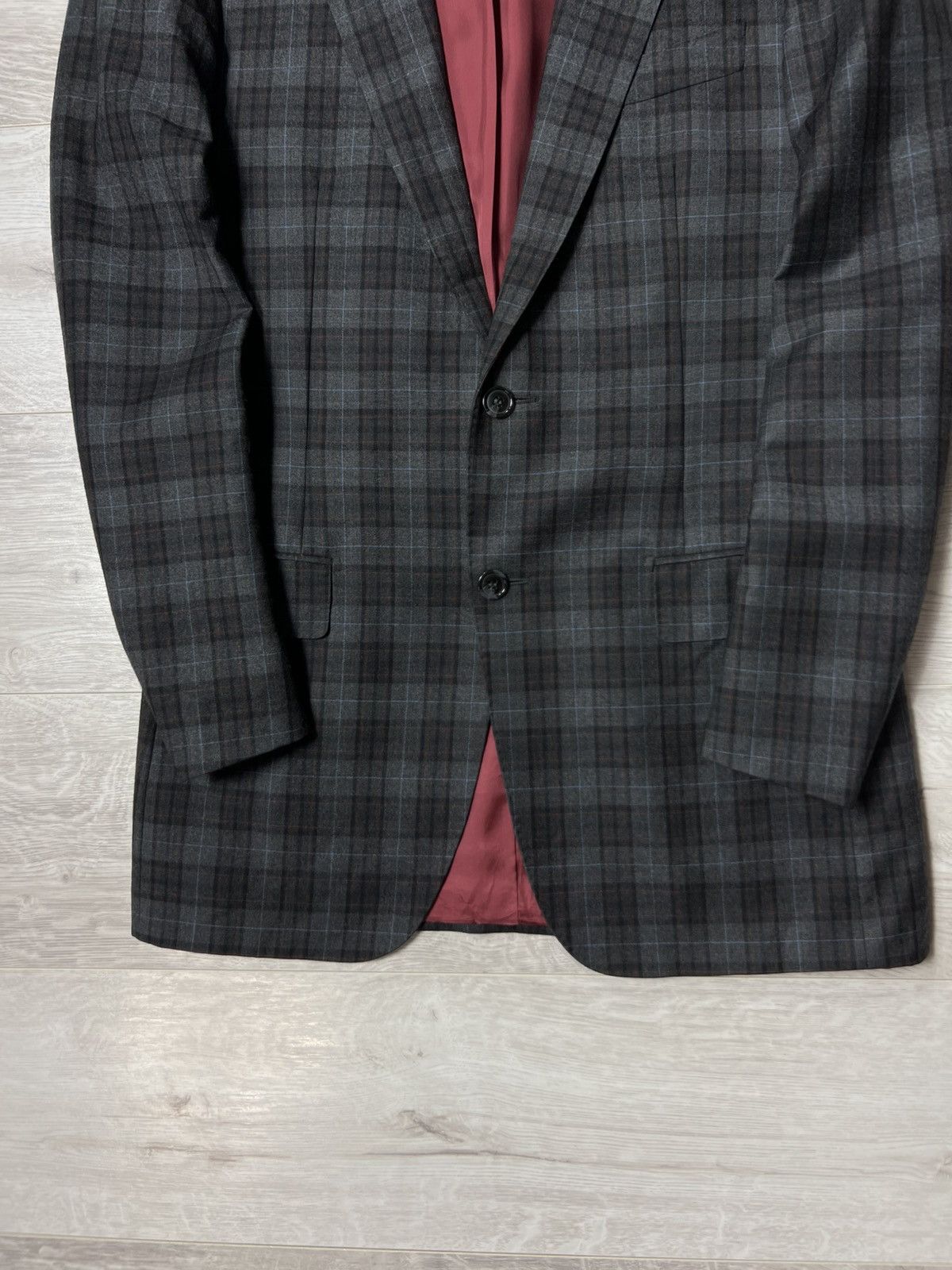 Suitsupply SUITSUPPLY Pure Wool Super 120’S Checked Blazer Jacket Sz 38 Size 38R - 8 Thumbnail