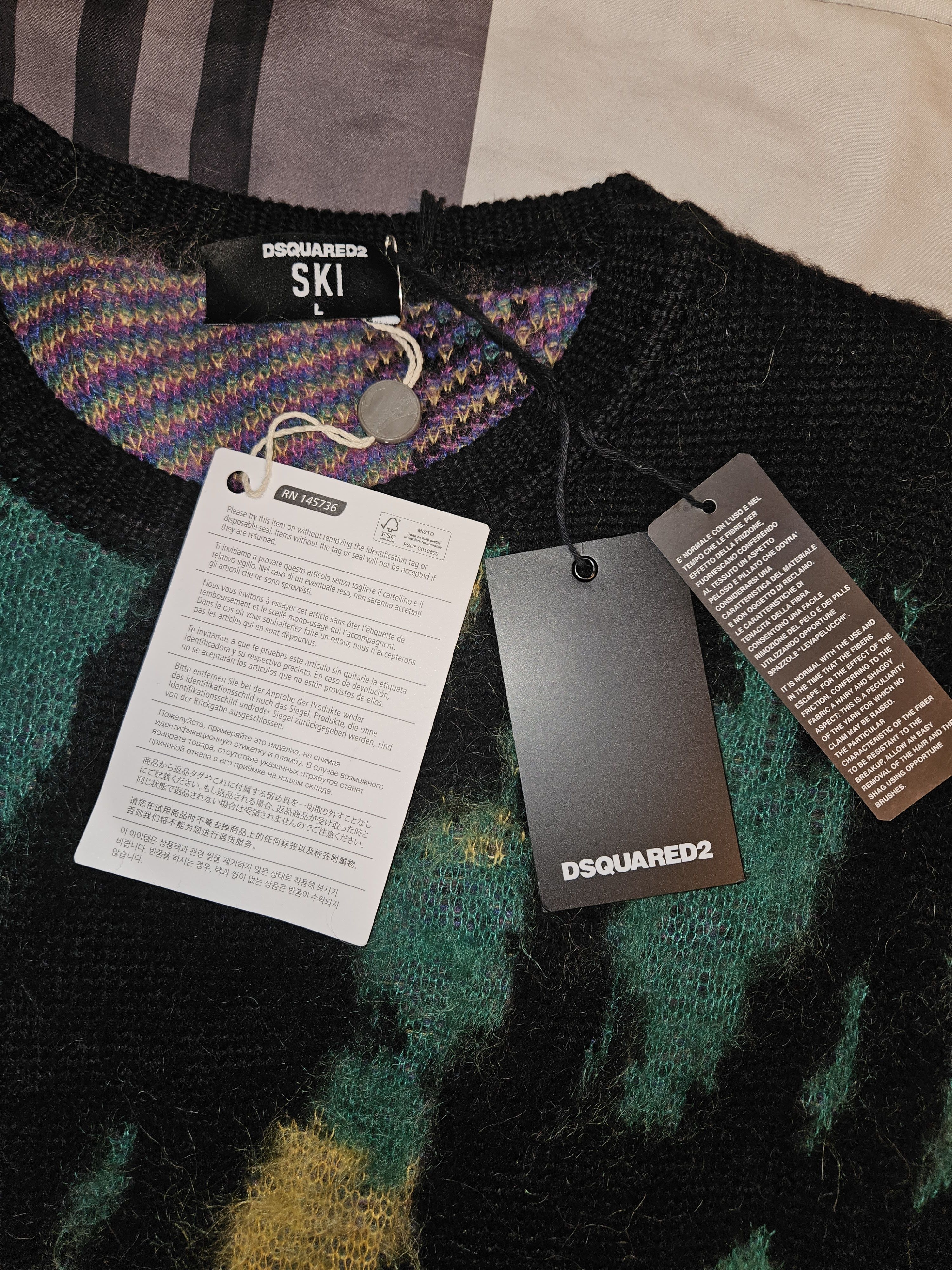 Dsquared2 DSQUARED2 SKI Tie-Dye Mohair Sweater Size US L / EU 52-54 / 3 - 5 Thumbnail