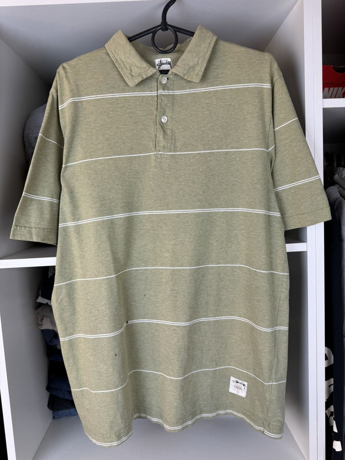 Stussy Vintage Stussy Distressed Polo T-shirt Size US L / EU 52-54 / 3 - 1 Thumbnail