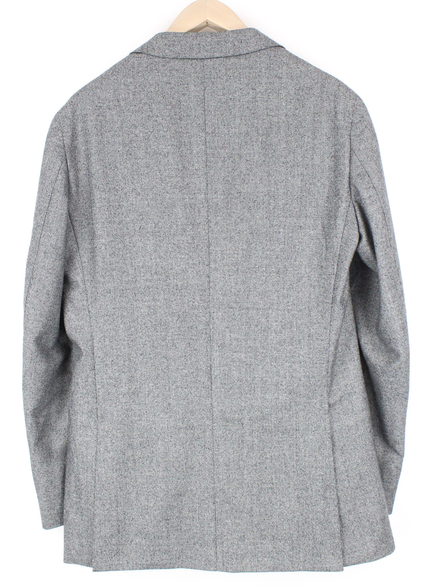Suitsupply HAVANA PEAK UK40L Houndstooth Grey Wool S120 Suit 73387 Size 40L - 6 Thumbnail