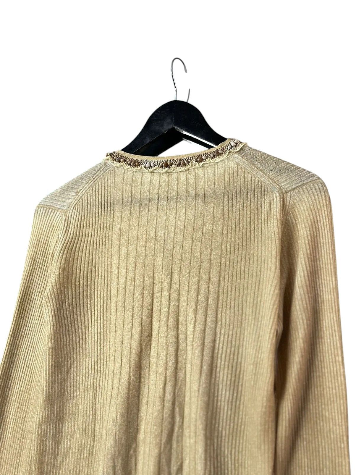 Prada Beige Prada Wool Cardigan Lana Maglioni Gilet W42 S/M Size M / US 6-8 / IT 42-44 - 16 Thumbnail