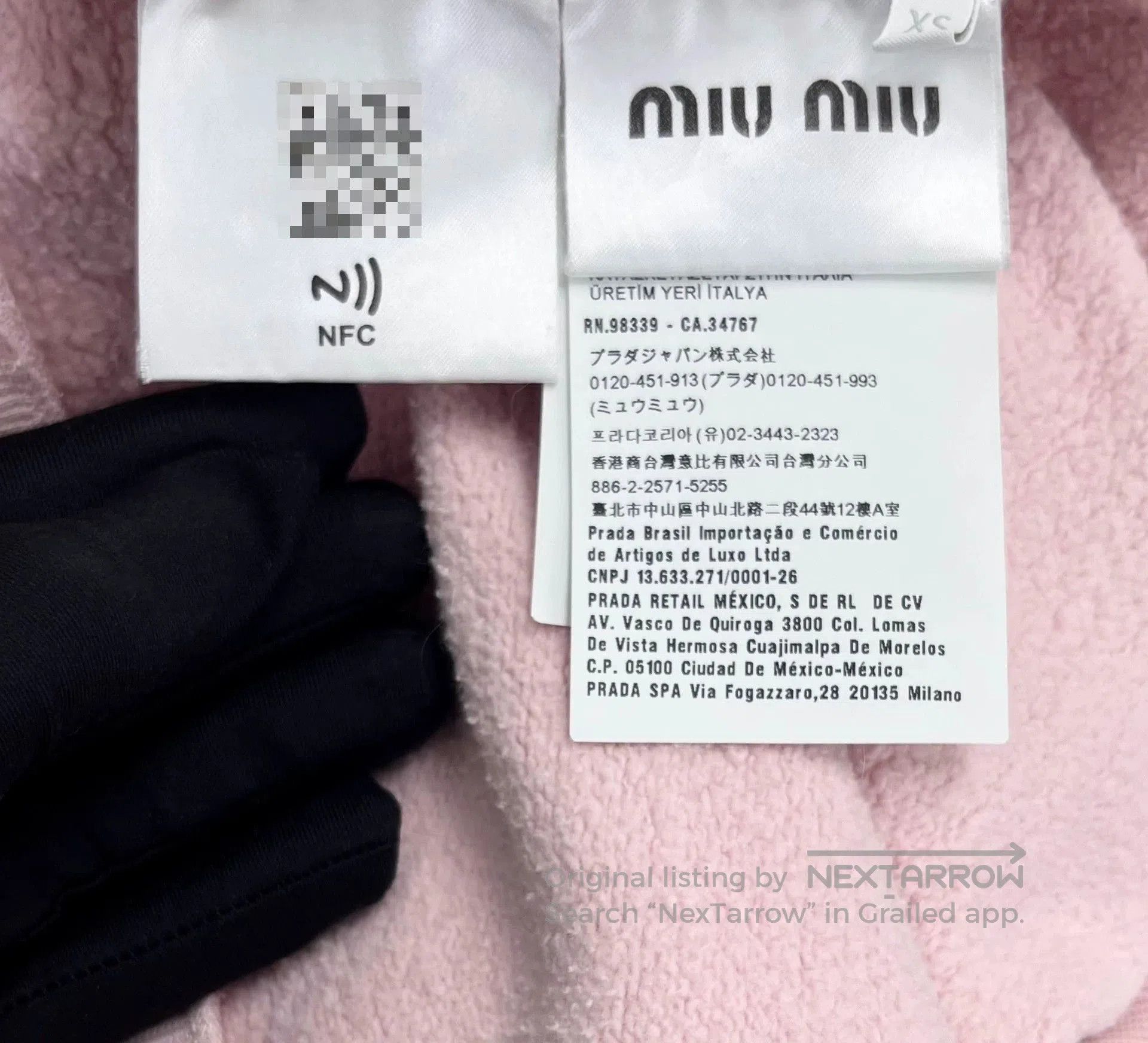 Miu Miu miu miu pink logo embellished sweatshirt. Size XS / US 0-2 / IT 36-38 - 4 Thumbnail