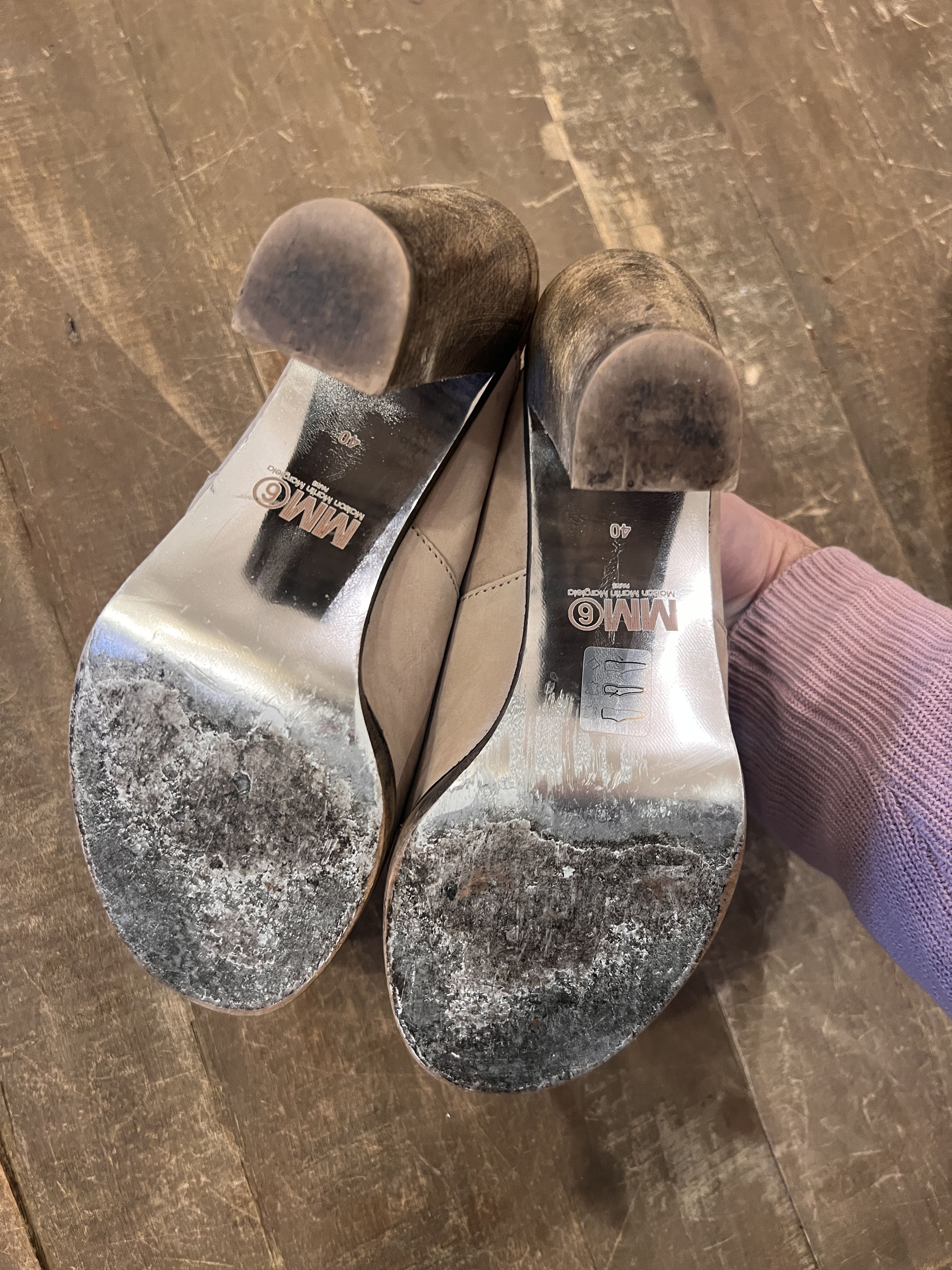 Maison Margiela Leather Mules mid high heels Size US 6 / IT 36 - 4 Thumbnail