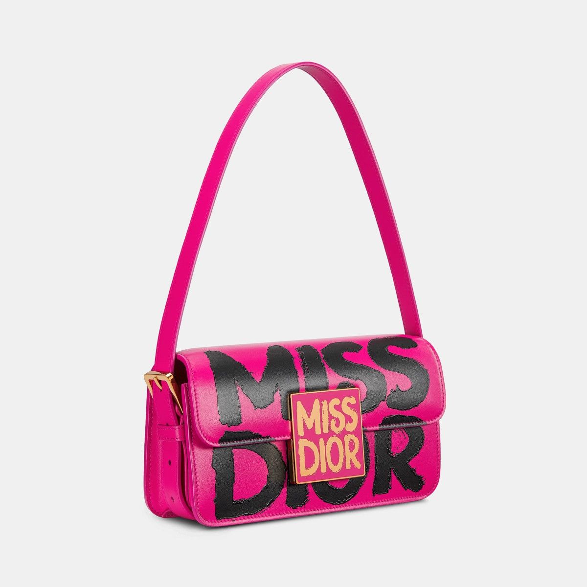 Dior o1bcso1str0226 Size:OS/Miss Dior Flap Bag in Pink/Black Size ONE SIZE - 1 Thumbnail