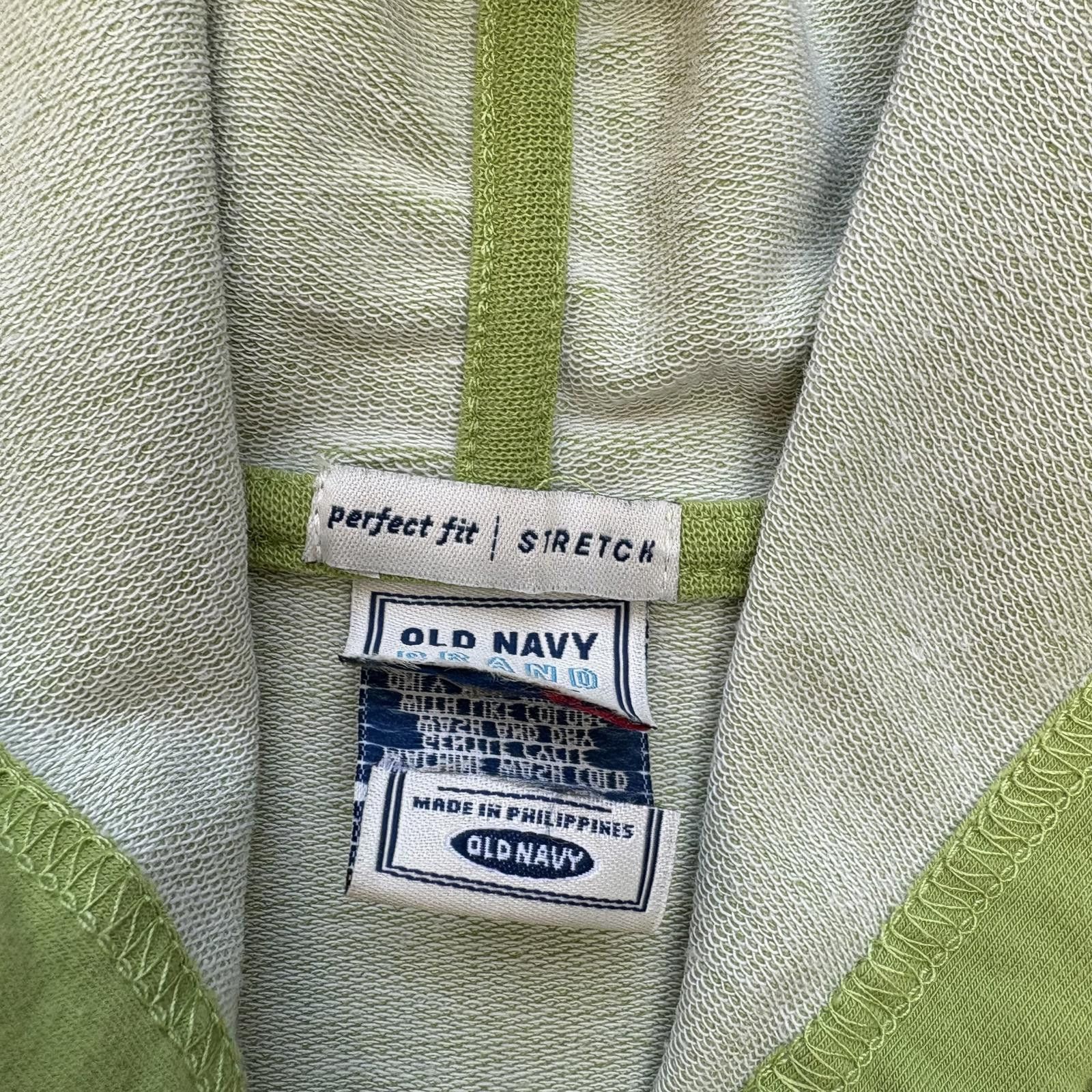 Old Navy Vintage Y2K Old Navy Ventura Glitter Cropped Green Hoodie Size XL / US 12-14 / IT 48-50 - 3 Thumbnail