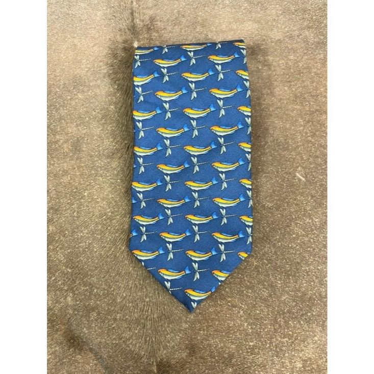Tiffany & Co. Tiffany and Co Silk Dragonfly Sea Bass Fishermans Tie Size ONE SIZE - 1 Thumbnail