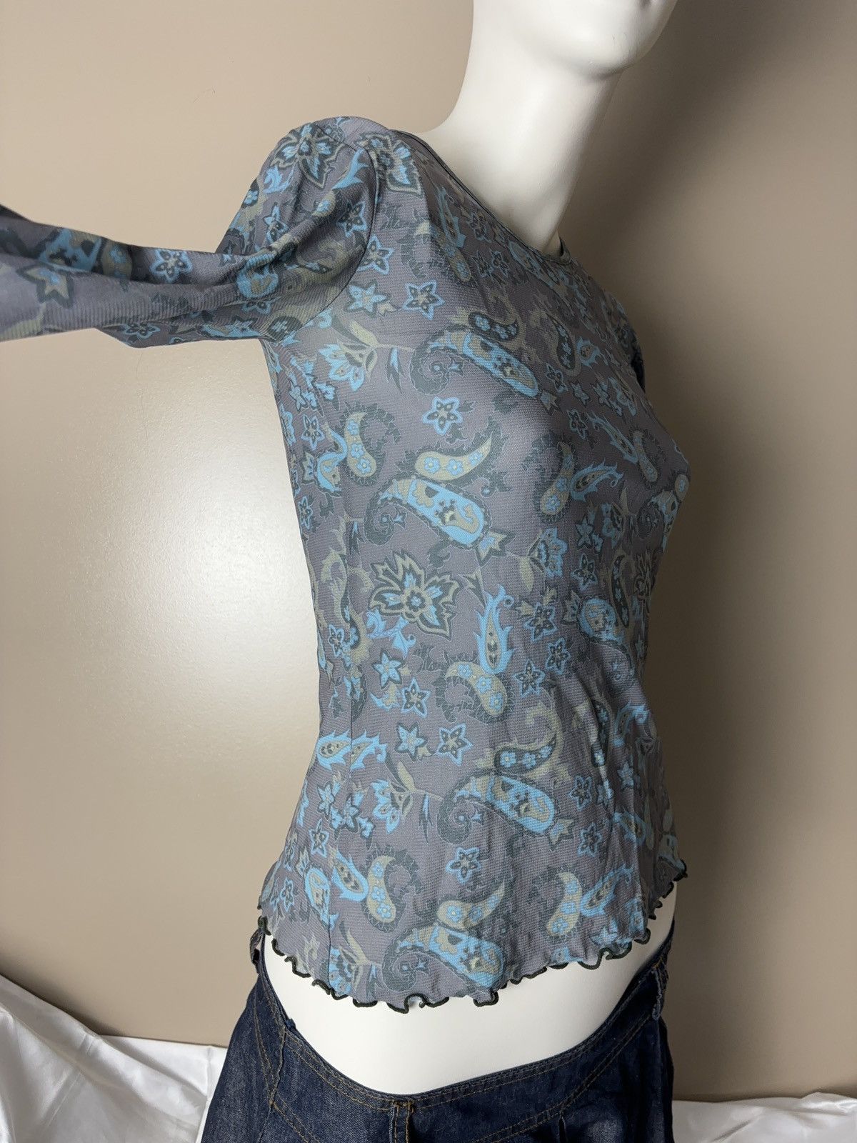 Vintage Boho vintage mesh long sleeve top Size M / US 6-8 / IT 42-44 - 4 Thumbnail