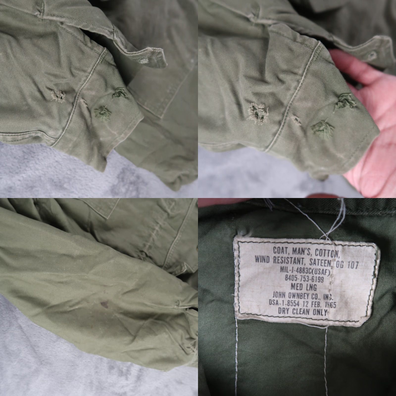 Vintage VINTAGE USAF Vietnam 60s Field Jacket Wind-Resistant OG 107 M Long Military Jacket Military Green Mens Jacket Size US M / EU 48-50 / 2 - 8 Thumbnail