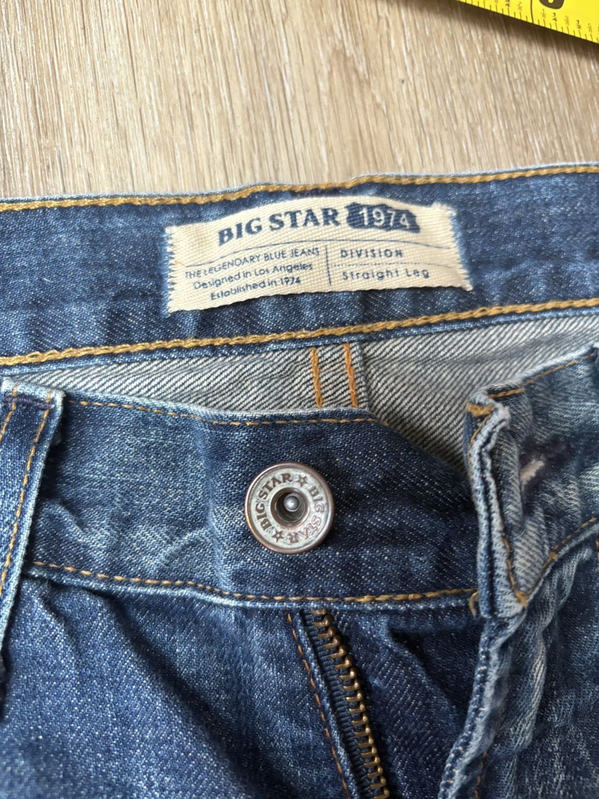 Big Star Big Star 1974 Division Straight Leg Jeans Size US 29 - 3 Thumbnail