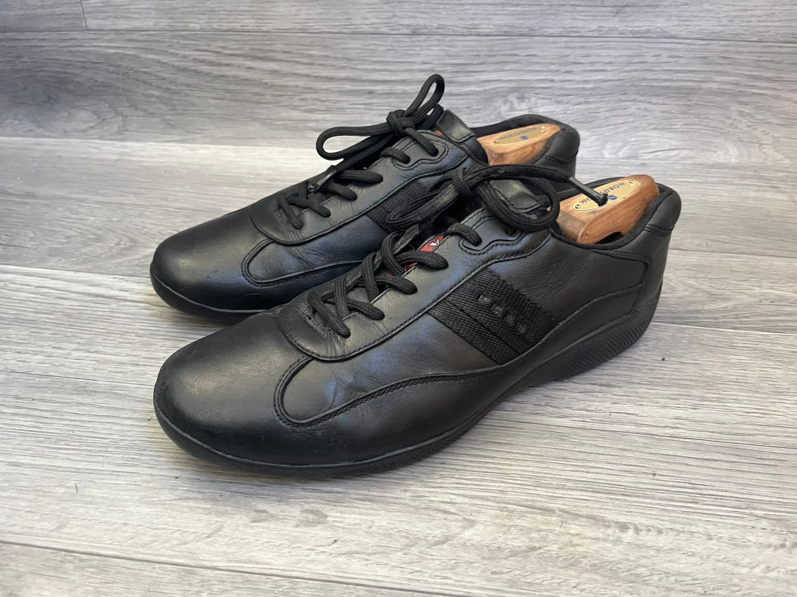 Prada Prada American Cup Black Low-Top Sneakers Sz 8.5 UK Size US 9.5 / EU 42-43 - 1 Thumbnail