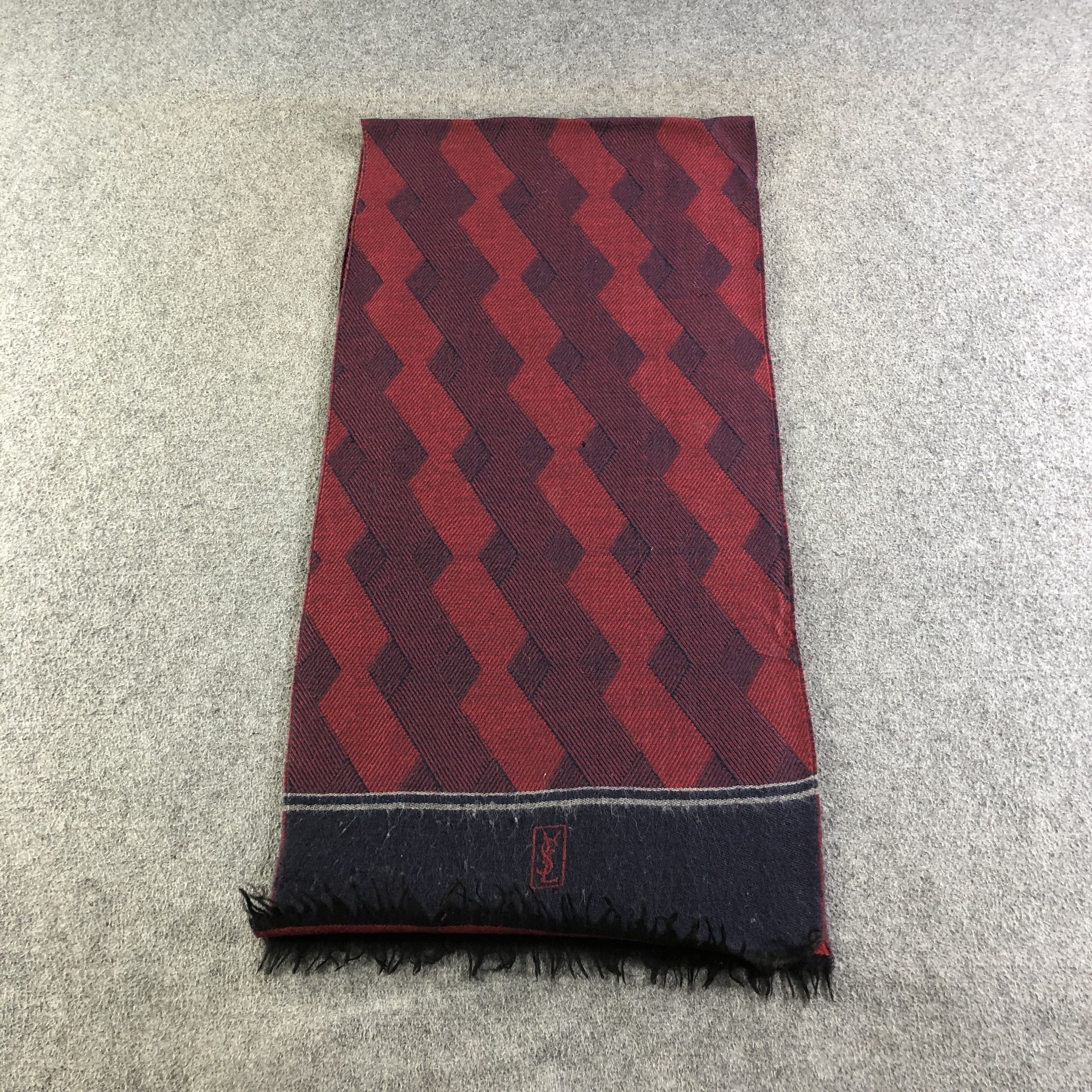 Yves Saint Laurent YSL Wool Scarf Muffler V2042 Size ONE SIZE - 2 Thumbnail