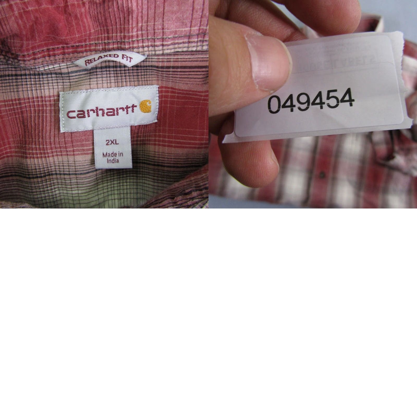 Carhartt VINTAGE Carhartt Button-Up Shirt Mens 2XL Red Plaid Relaxed Fit Short Sleeve Utility Button-Down Collared Size US XXL / EU 58 / 5 - 8 Thumbnail