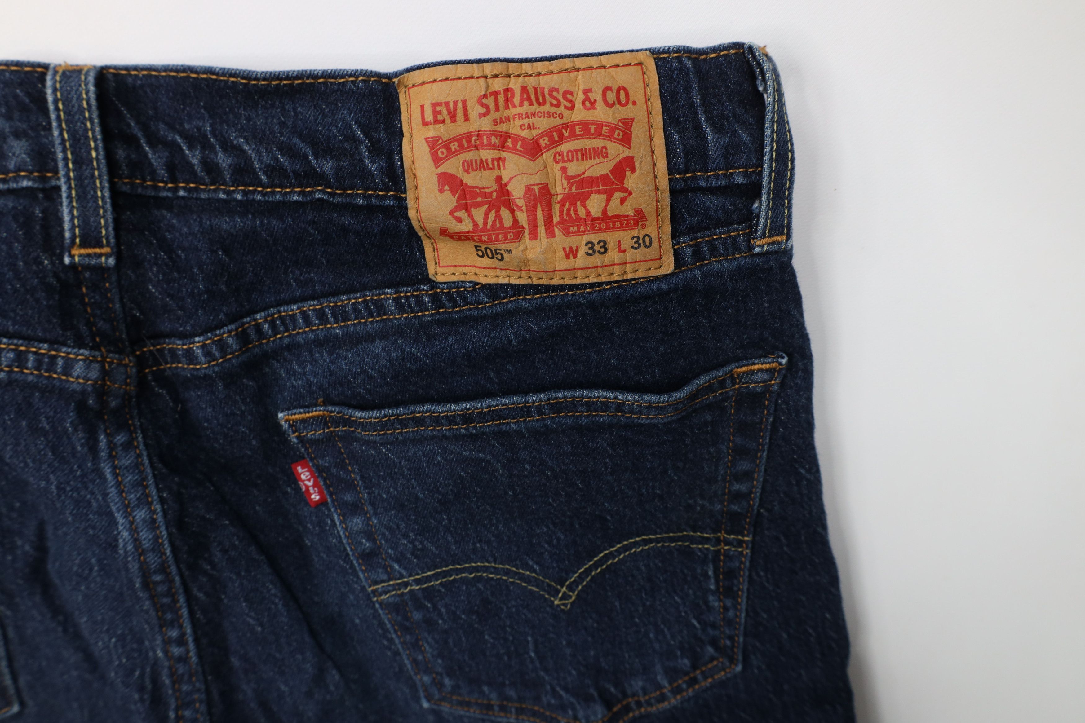 Levi's Vintage Y2K Levis 505 Regular Straight Leg Denim Jeans Blue Size US 33 - 12 Thumbnail