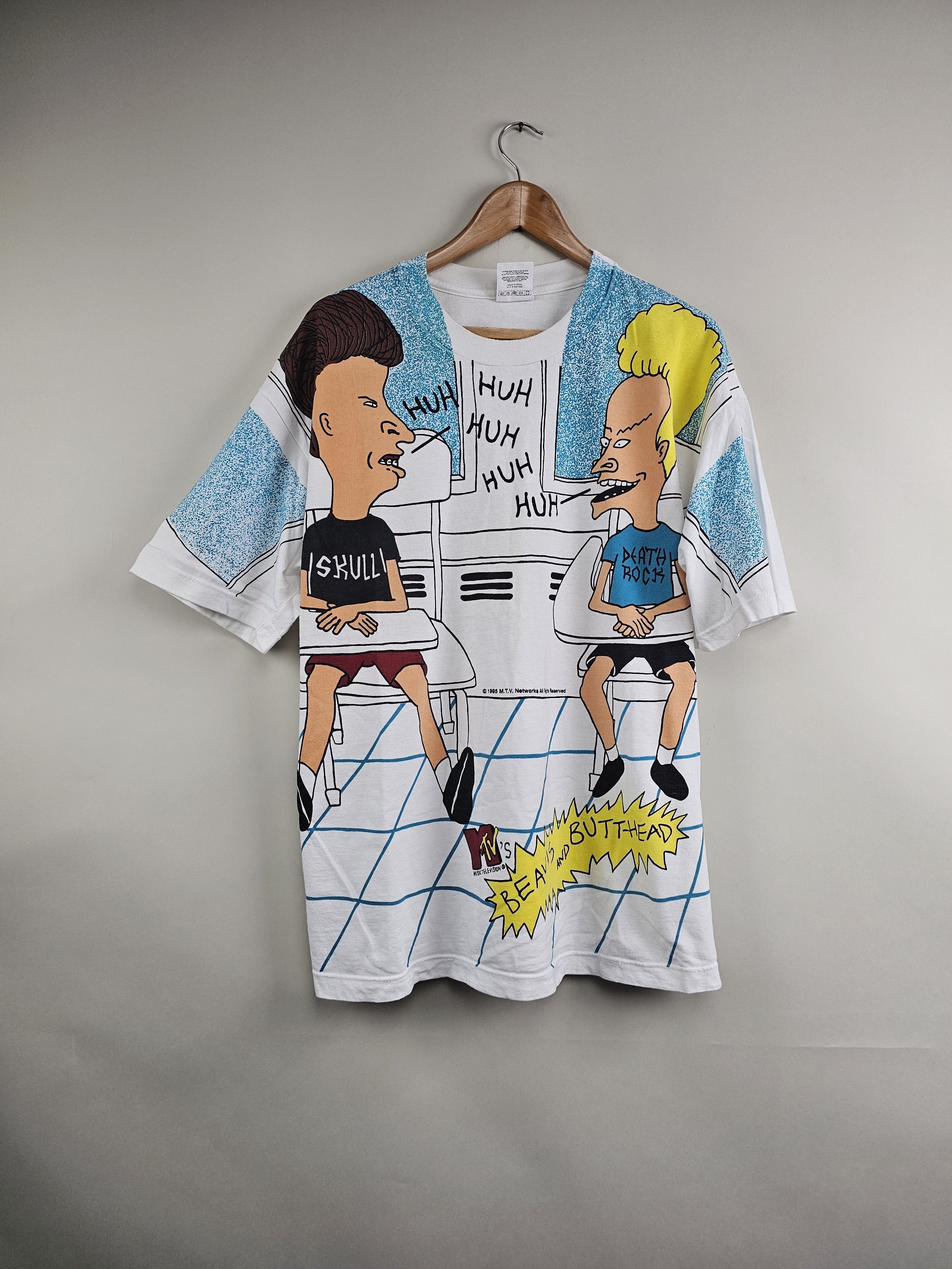 Mtv × Vintage 1995 Beavis and Butthead all over print XL 23" 29" 90s Size US XL / EU 56 / 4 - 1 Thumbnail