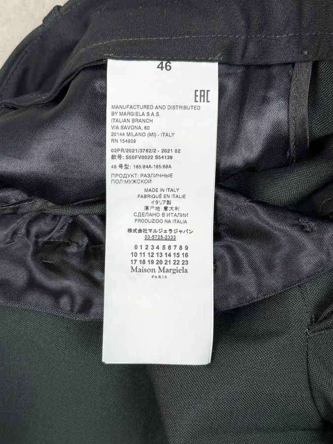 Maison Margiela AW2021 Maison Margiela Black Suit Tailored Pants Size US 32 / EU 48 - 11 Thumbnail