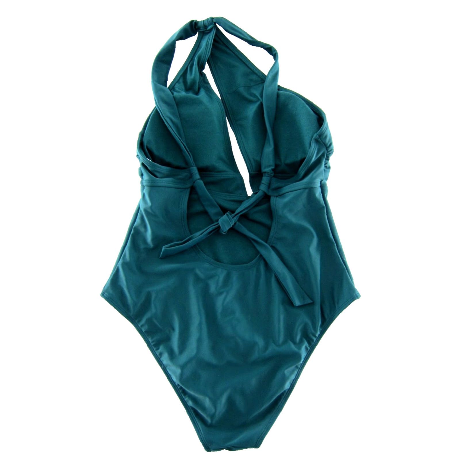 Vintage Shade & Shore NWT Green One Piece Swimsuit M 8-10 Tank Top Built-In Bra 90s Beach Women Size ONE SIZE - 2 Thumbnail
