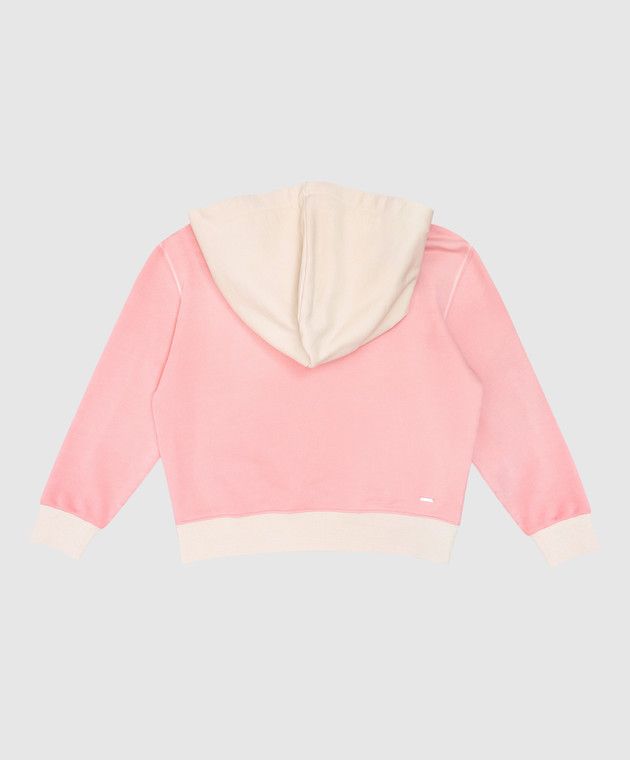 Amiri o1orln1025 KIDS Size: 2 / KIDS Logo Print Hoodie Pink/Ivory Size US XXS / EU 40 - 2 Thumbnail