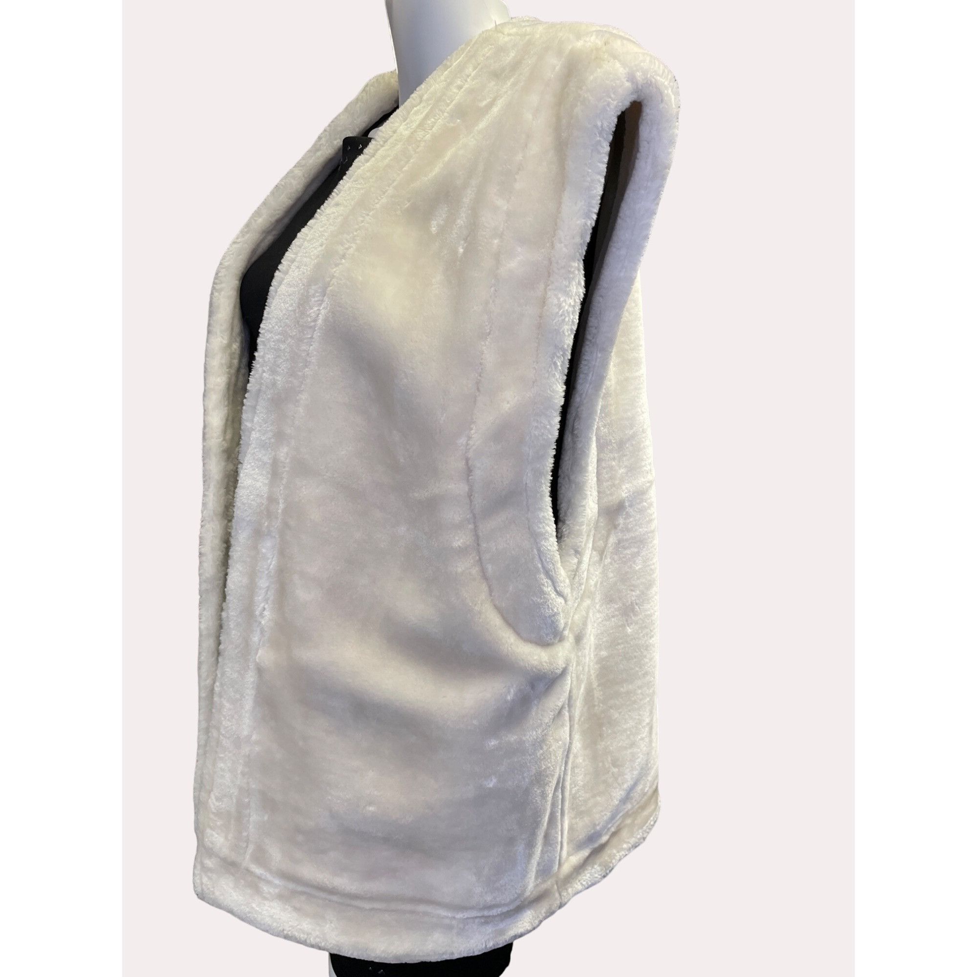 Other Weworewhat Women's reversible Vest Cream Matte Leather Faux Size L / US 10 / IT 46 - 4 Thumbnail