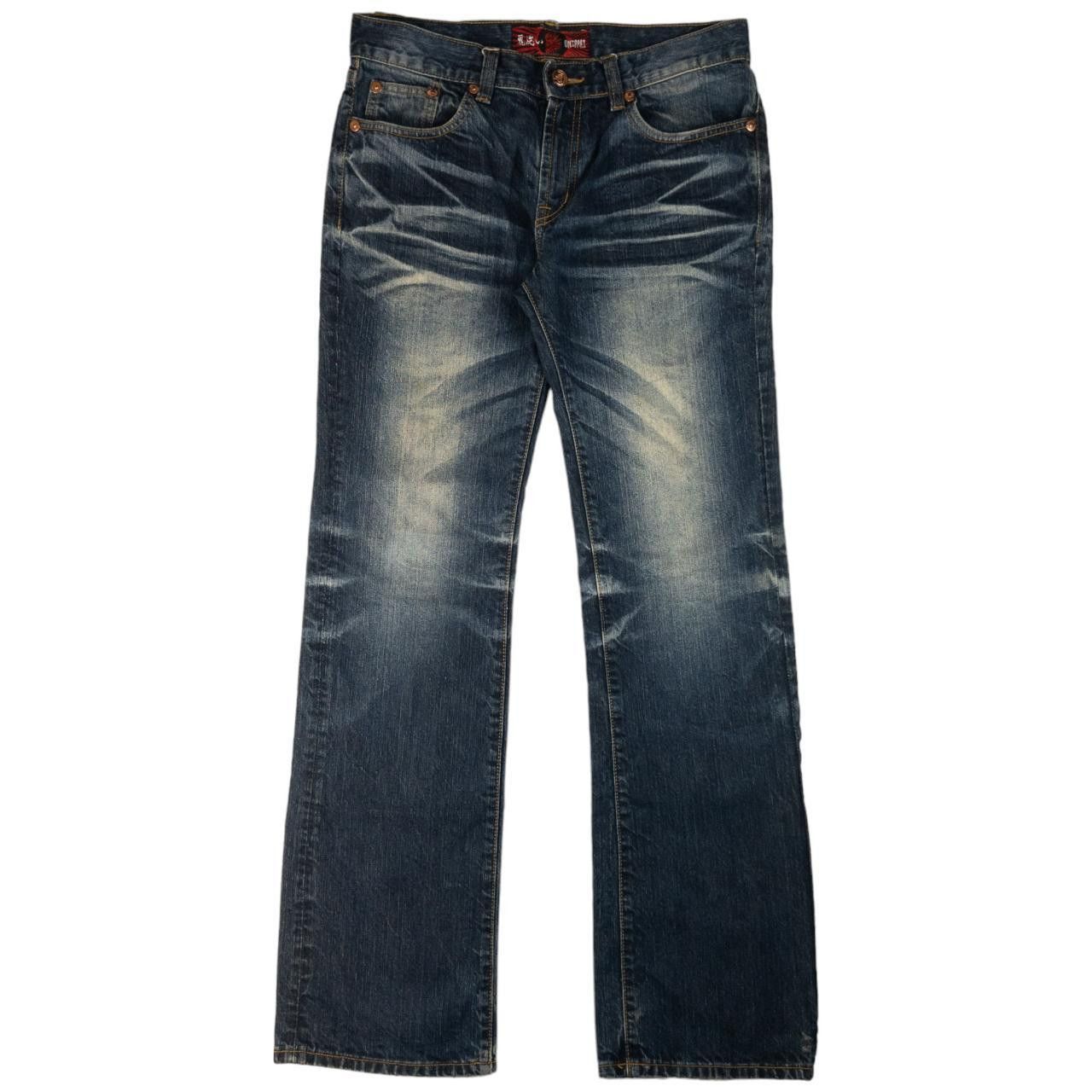 Other Vintage Oniarai Embroidered Monster Japanese Denim Jeans W33 Size US 33 - 2 Thumbnail