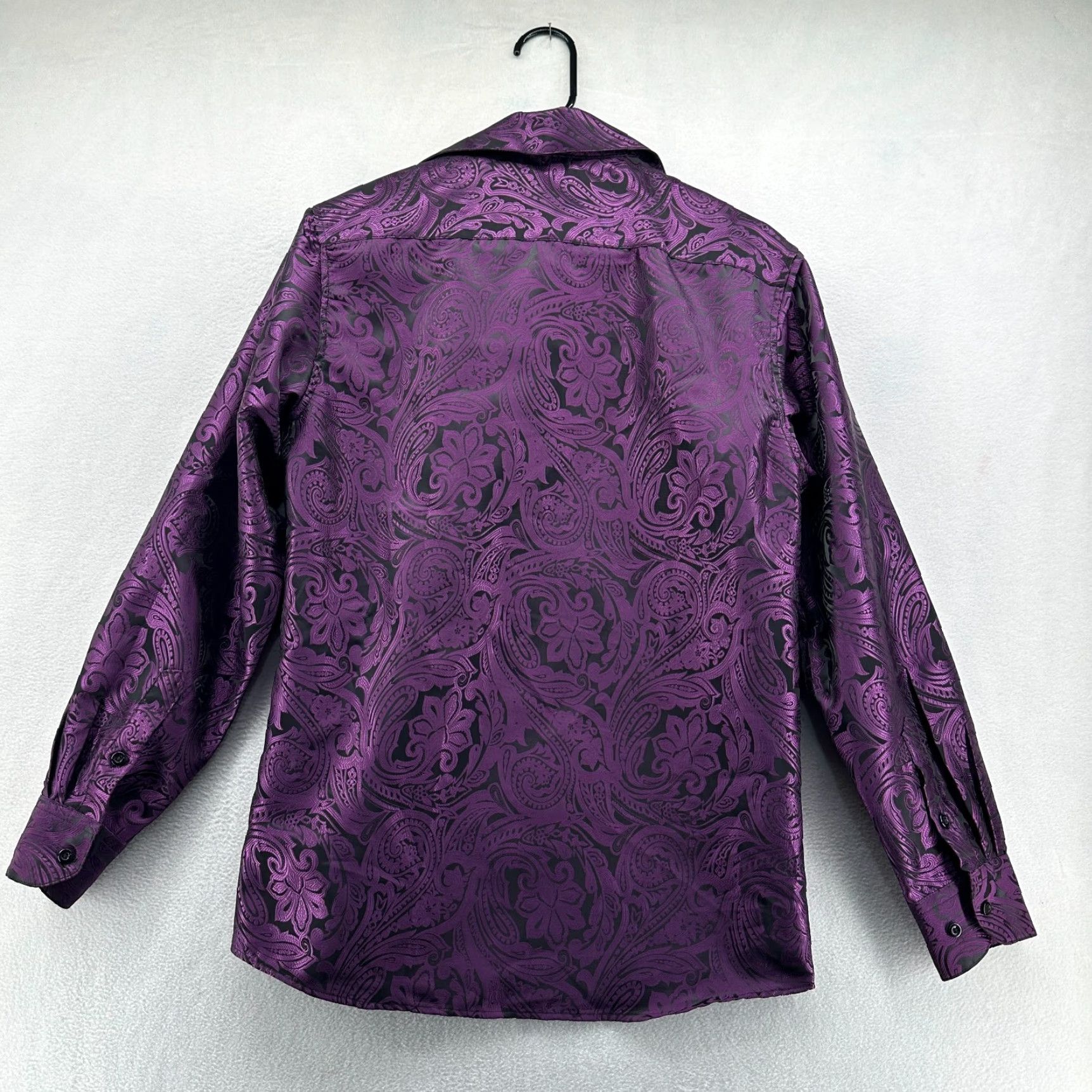Vintage DiBan Gu Button-Up Shirt Purple Men's Small Long Sleeve Paisley Collared Shirt Casual Mens Size US S / EU 44-46 / 1 - 3 Thumbnail