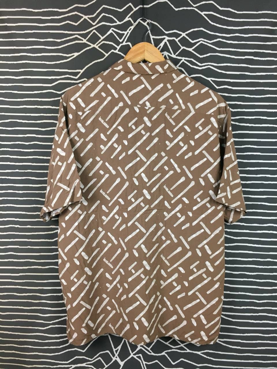 Global Work Global Work Abstract Brushstroke Rayon Camp Collar Shirt Size US M / EU 48-50 / 2 - 5 Thumbnail