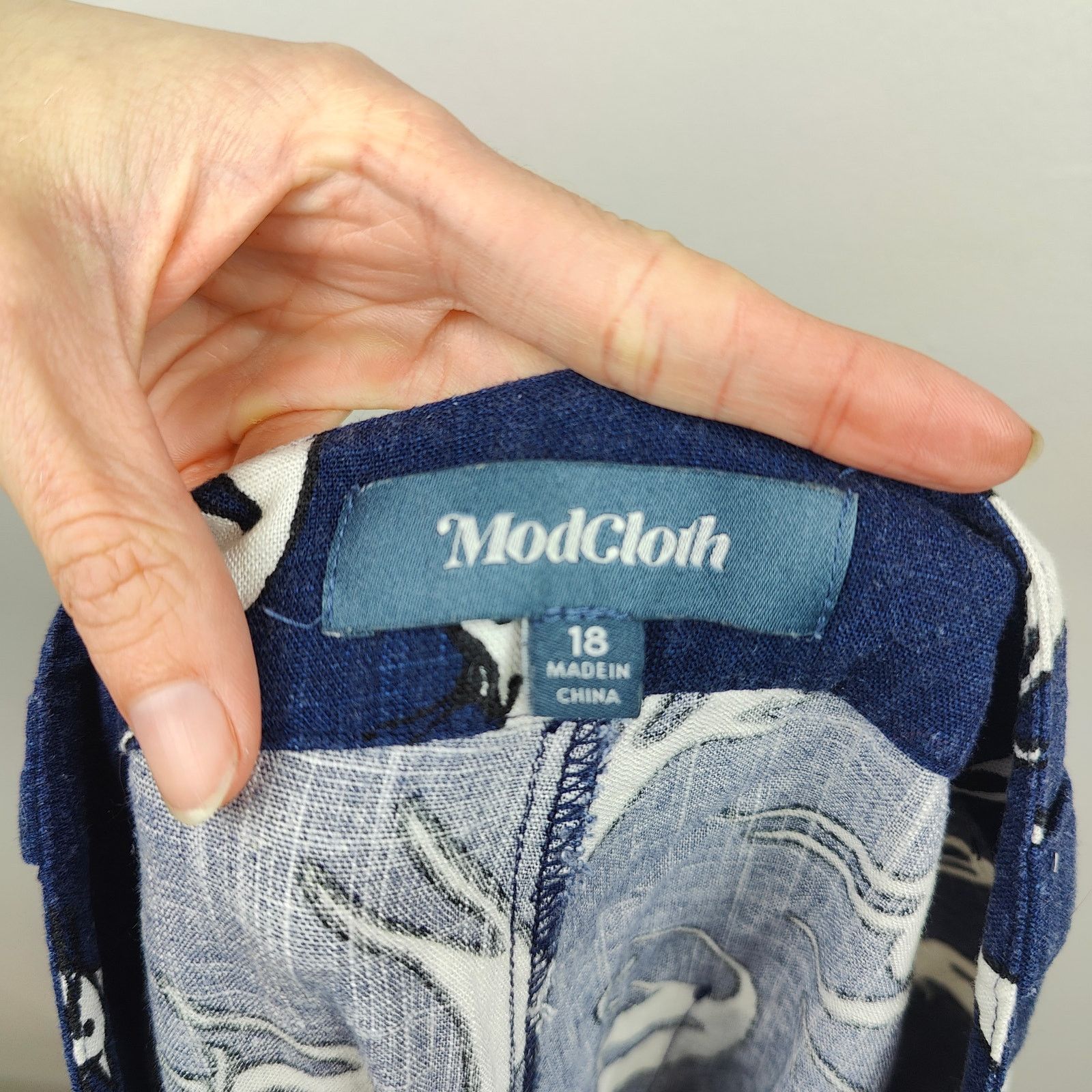 Other Modcloth Cat Print Trouser Pants Womens 18 Navy Blue Size 40" / US 18 - 7 Thumbnail