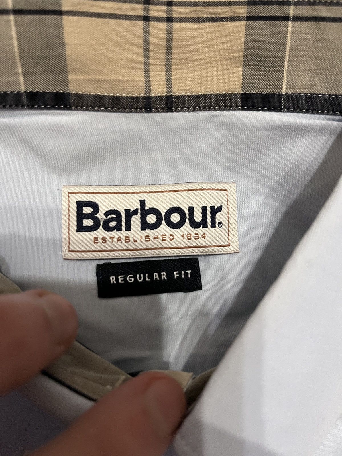 Barbour Barbour Light Blue Button-Up Shirt Size US XL / EU 56 / 4 - 4 Thumbnail