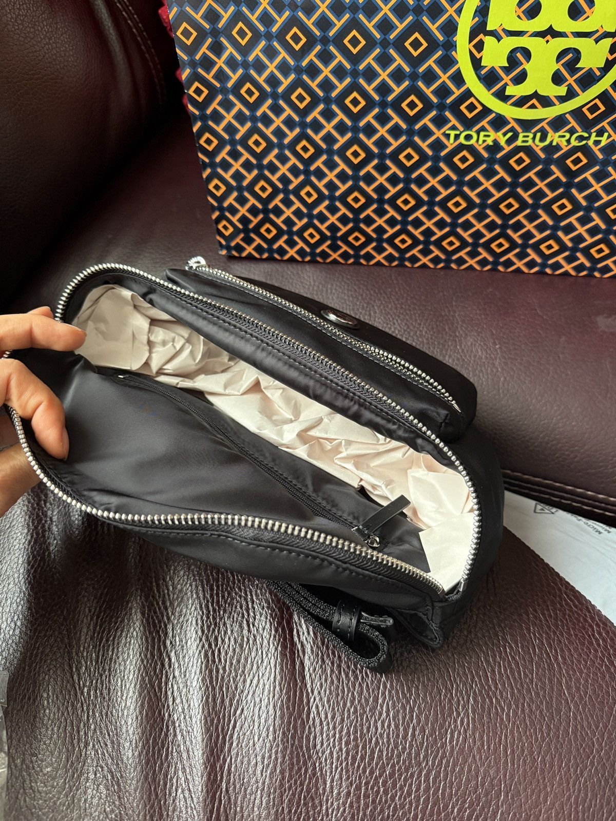 Tory Burch TORY BURCH BLACK NYLON BELT BAG FANNY PACK CROSSBODY PURSE Size ONE SIZE - 9 Thumbnail