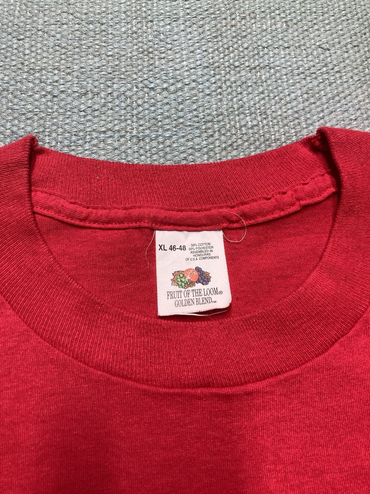 Fruit Of The Loom × Vintage Vtg pocket t shirt fruit of the loom soft crimson blank XL Size US XL / EU 56 / 4 - 4 Thumbnail