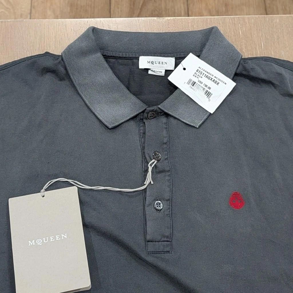 Alexander McQueen Alexander McQueen Ombre Skull Polo Shirt Black/Dark Gray 3XL Size US XXL / EU 58 / 5 - 3 Thumbnail