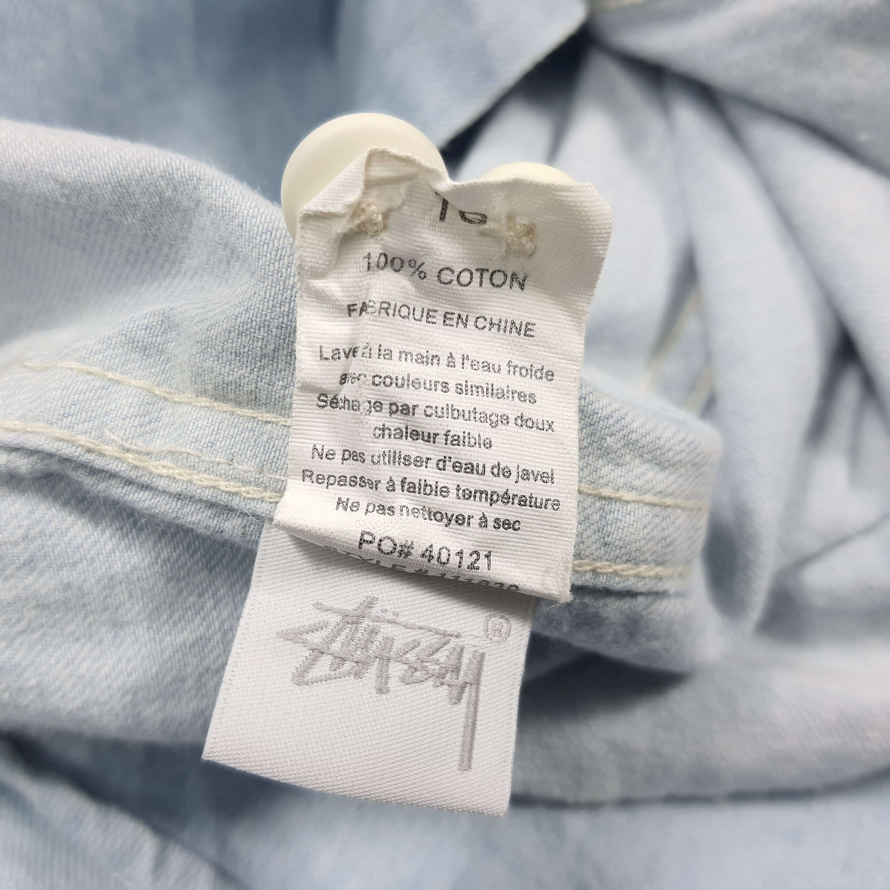 Stussy Vintage Stussy Custom Logo Button Up Shirt C285N36 Size US XL / EU 56 / 4 - 9 Thumbnail
