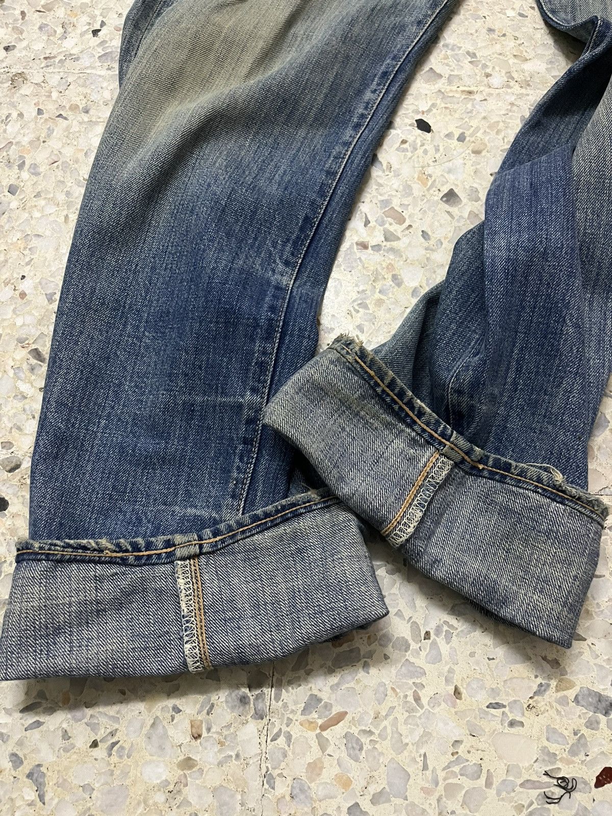 Edwin Vintage rare 80s EDWIN red selvedge rusty distressed Size US 31 - 16 Thumbnail