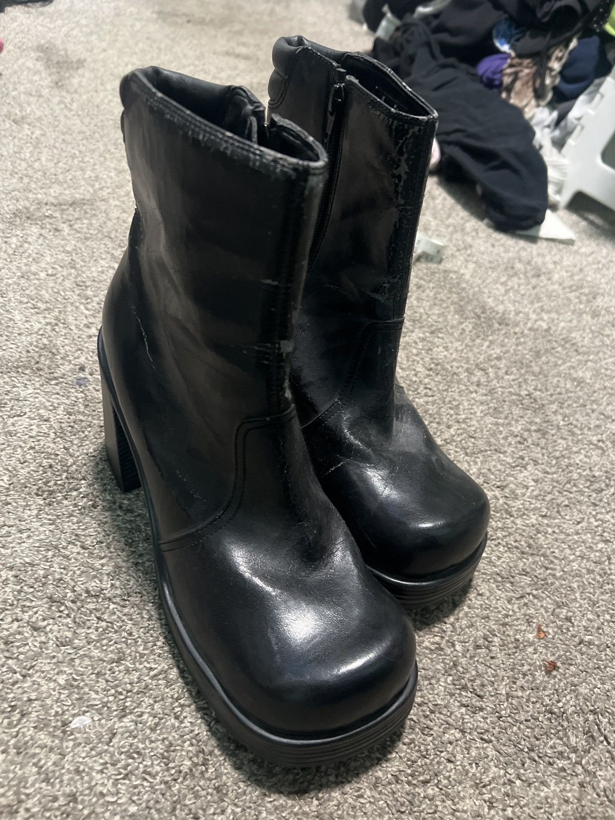 Leather Vintage 90’s L.E.I. Mid Calf Boots Size US 8.5 / IT 38.5 - 4 Thumbnail