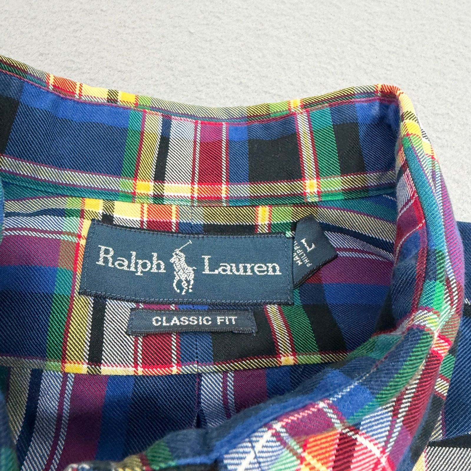 Polo Ralph Lauren Vintage Polo Ralph Lauren Classic Fit Shirt Men's Large Blue Size US L / EU 52-54 / 3 - 4 Thumbnail
