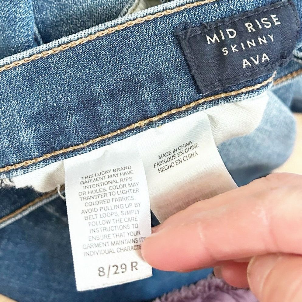 Lucky Brand Lucky Brand Mid Rise Skinny Ava Jeans Sz 8 Size 30" / US 8 / IT 44 - 3 Thumbnail