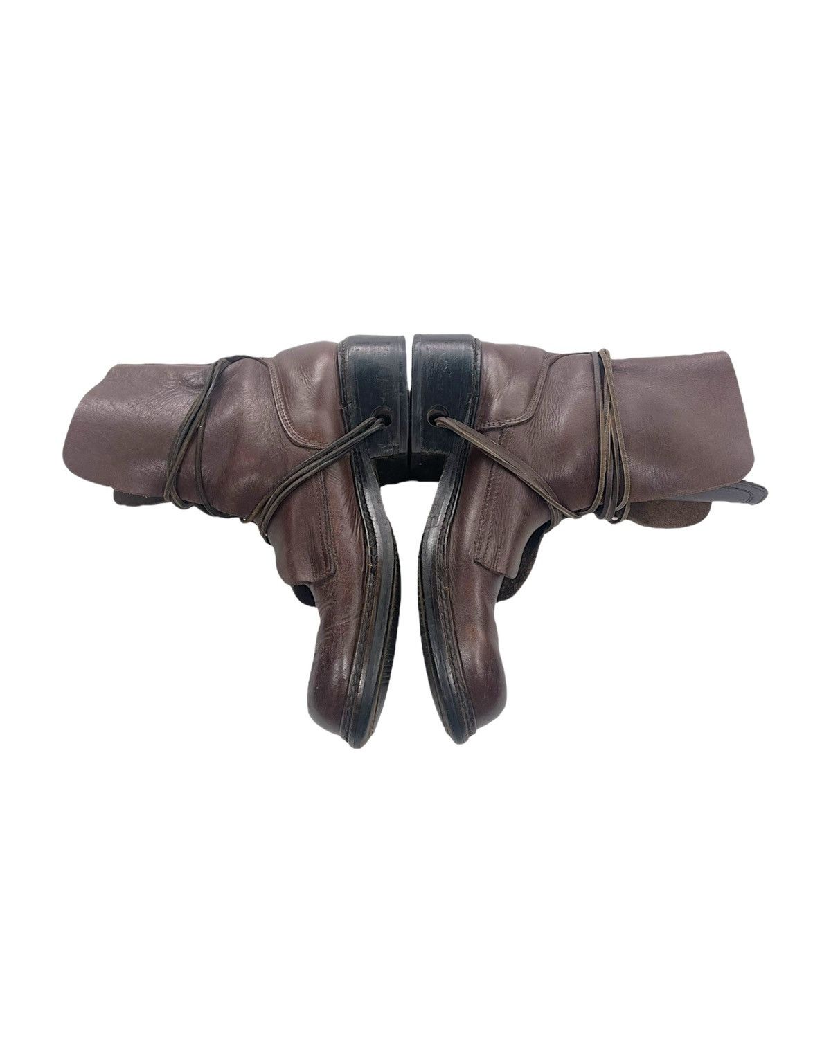 Dirk Bikkembergs AW94/95 Lace Through Heel Leather Boots Size US 9.5 / EU 42-43 - 5 Thumbnail