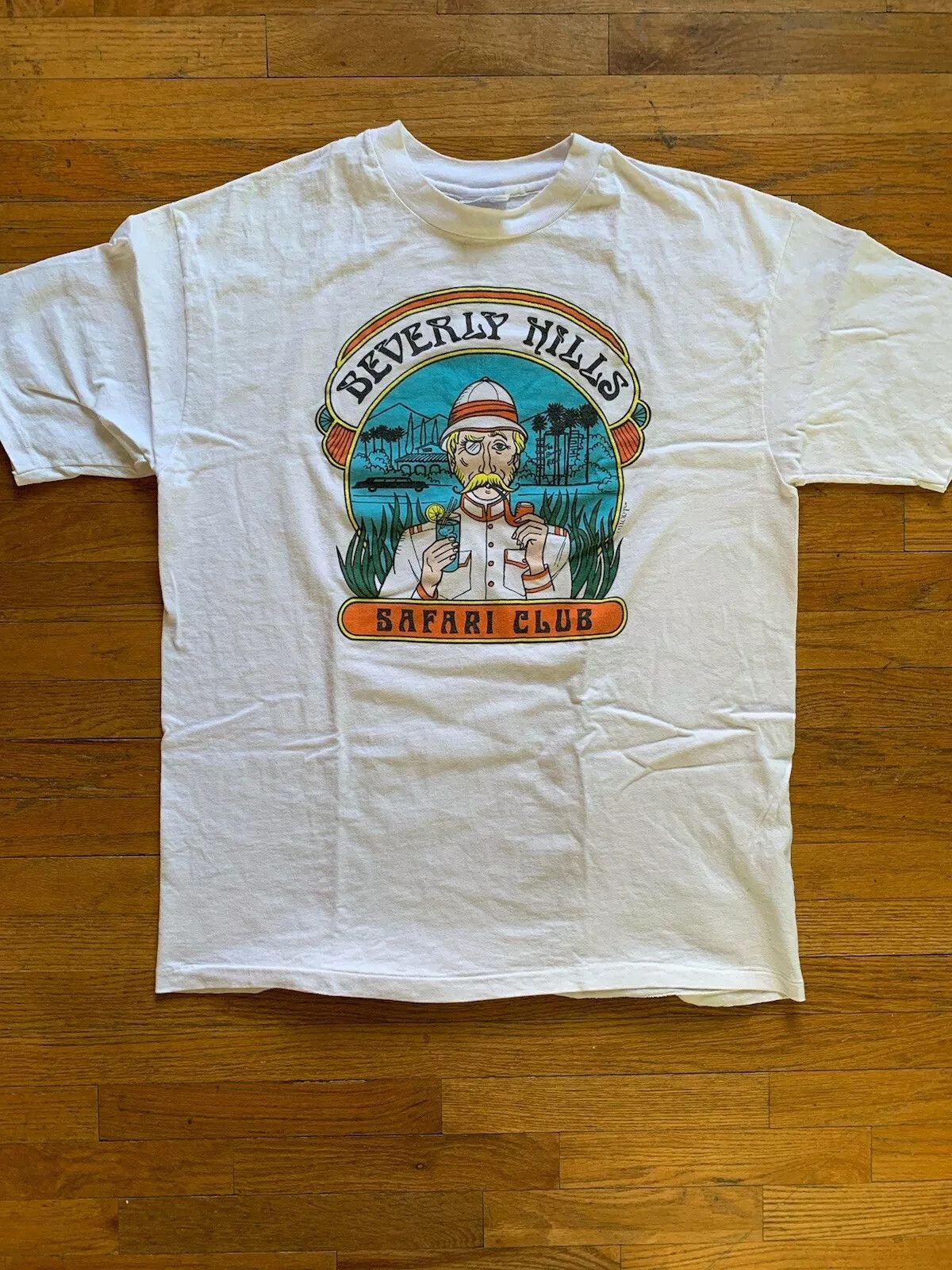 Vintage Vintage 90s Beverly Hills Safari Club Single Stitch White XL Size US L / EU 52-54 / 3 - 1 Thumbnail