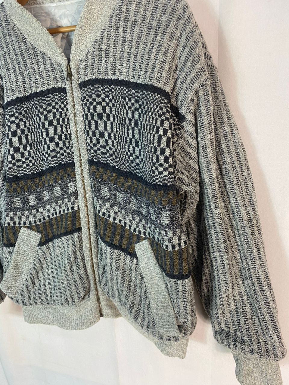 Designer × Japanese Brand × Vintage Jean-Louis scherrer wool knit zipper jacket Size US L / EU 52-54 / 3 - 4 Thumbnail