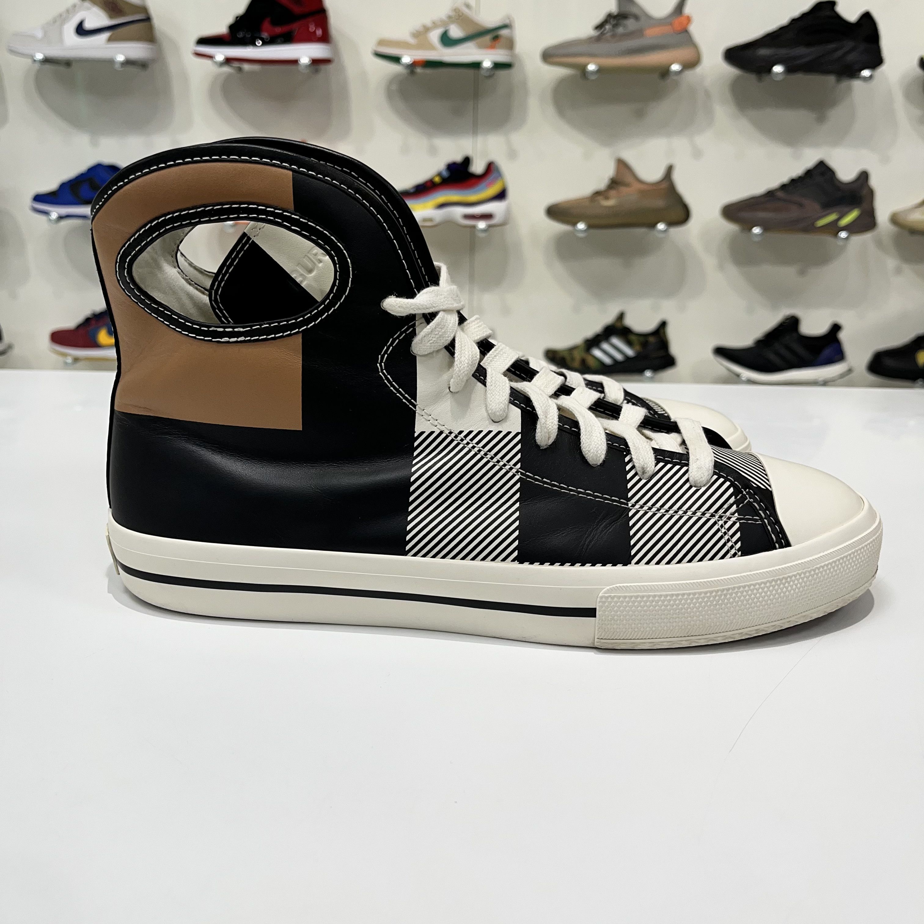 Burberry Burberry Larkhall High-Top Sneakers Check Print Leather Size US 12.5 / EU 45-46 - 7 Thumbnail