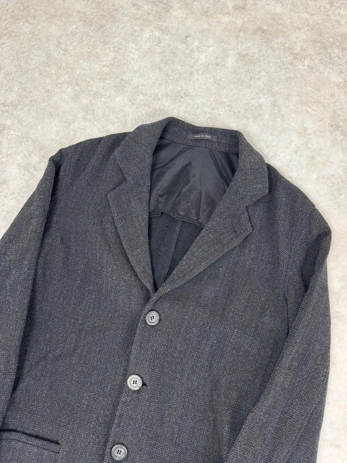 Emporio Armani FW2004 Emporio Armani Black Grey Wool Blazer Suit Jacket Size 42R - 5 Thumbnail