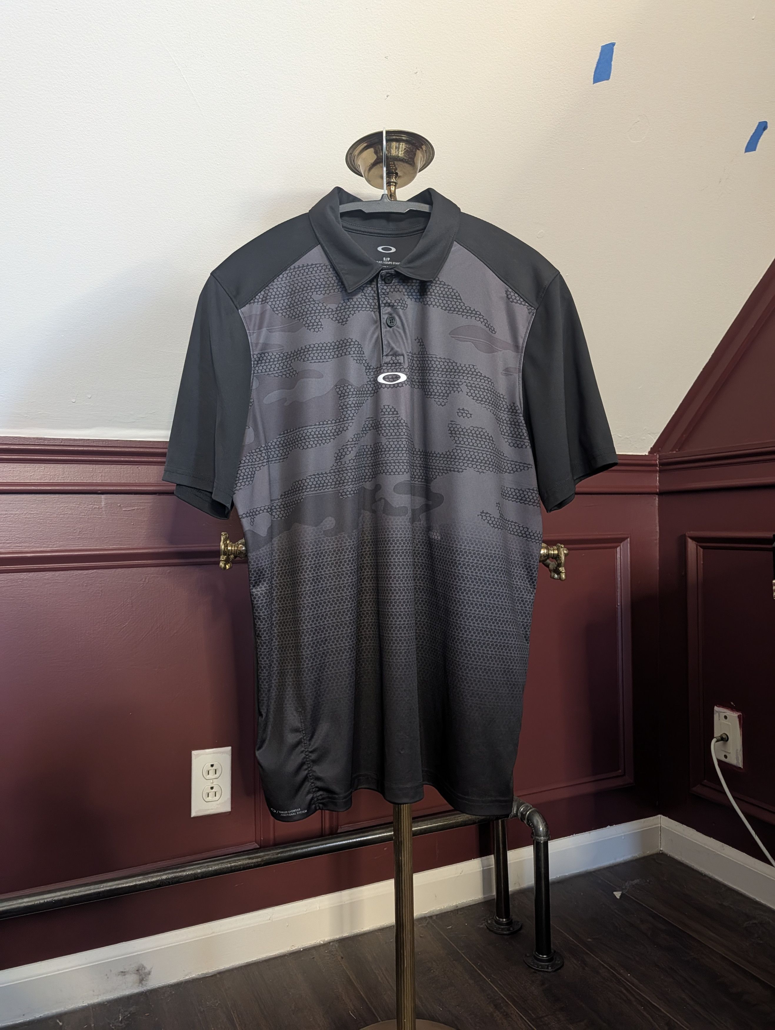 Oakley Black/gray Camo O logo print Eyewear polo shirt S Size US S / EU 44-46 / 1 - 1 Thumbnail