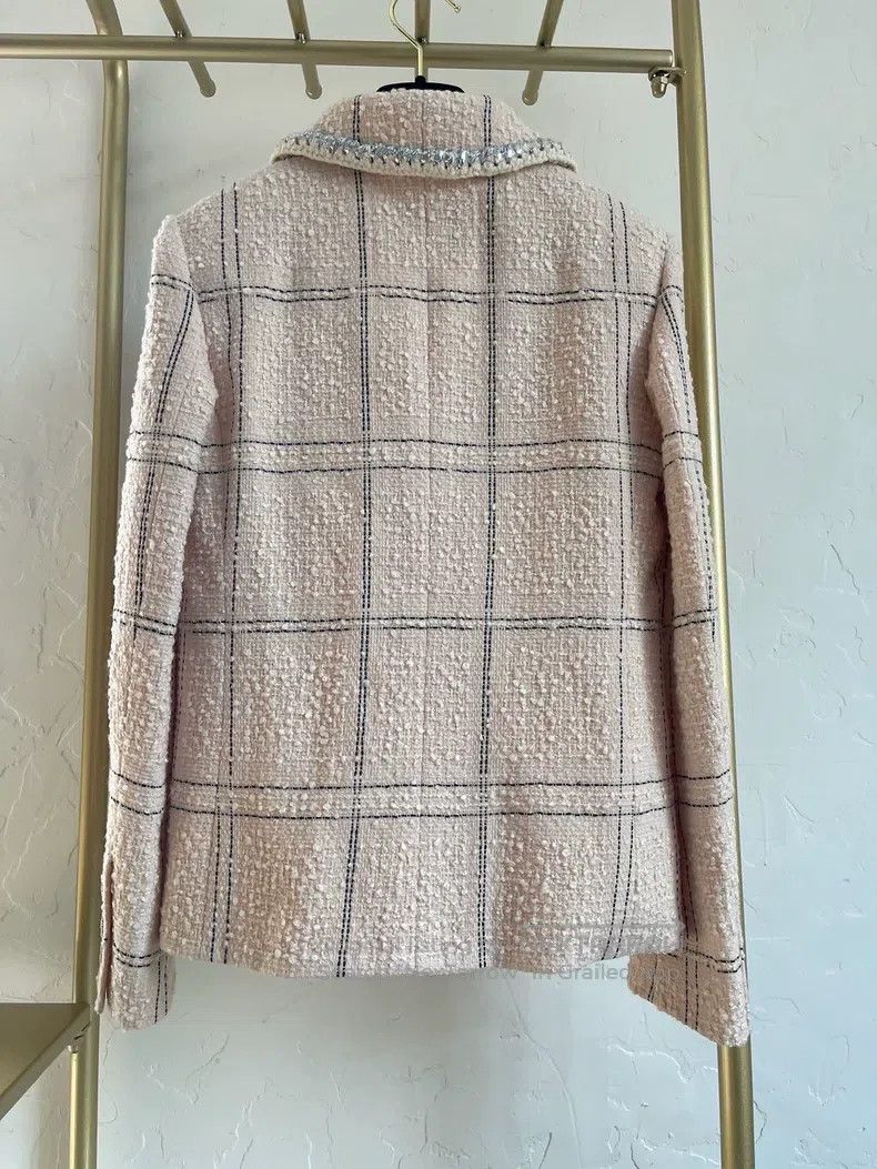 Chanel Chanel 21b pink plaid suit jacket Size XXS / US 00 / IT 34 - 2 Thumbnail