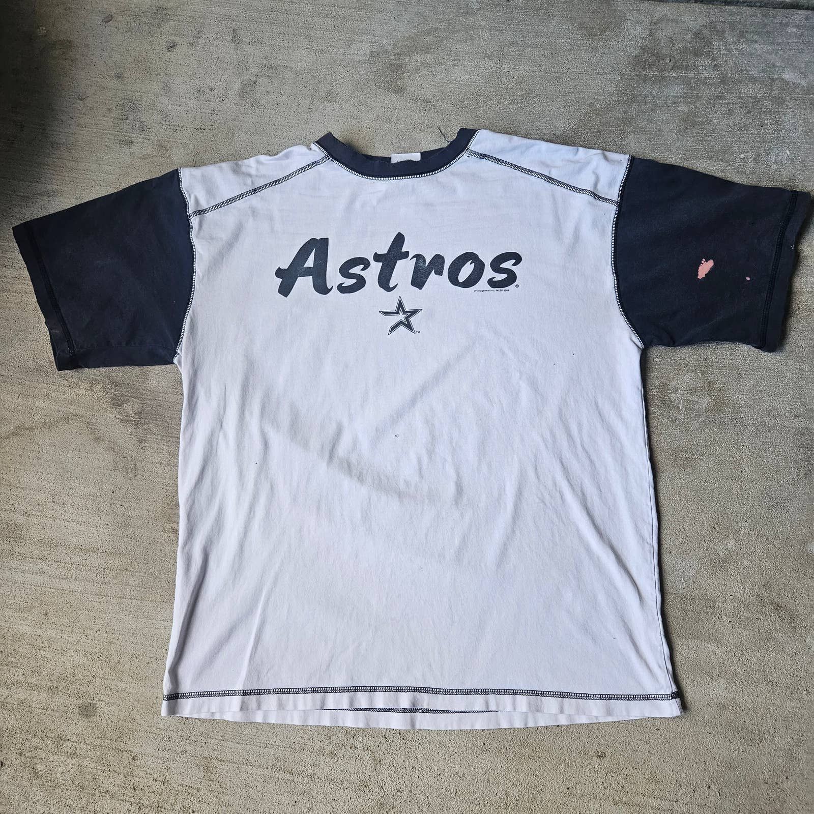 Vintage Houston Astros Shirt Mens Large Black Baseball MLB Logo Y2K World  Series