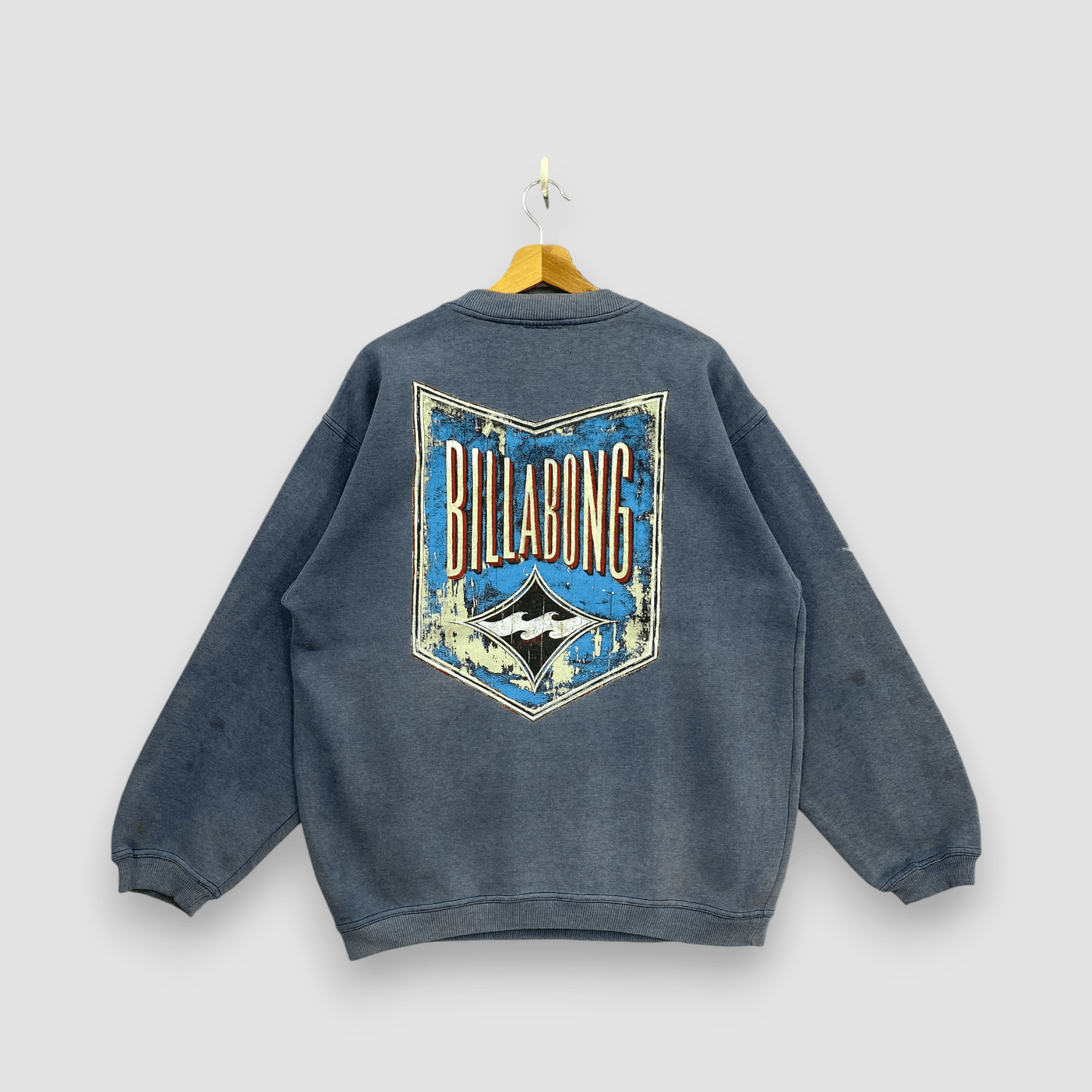 Billabong Vintage 90s Dirty Billabong Sweatshirt Surf Skate Jumper Size US L / EU 52-54 / 3 - 1 Thumbnail